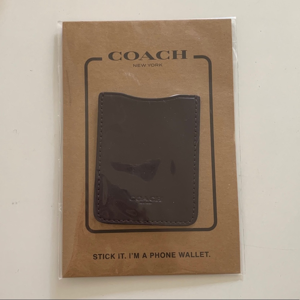 NWT Coach Sticker Cell Phone Wallet in Oxblood